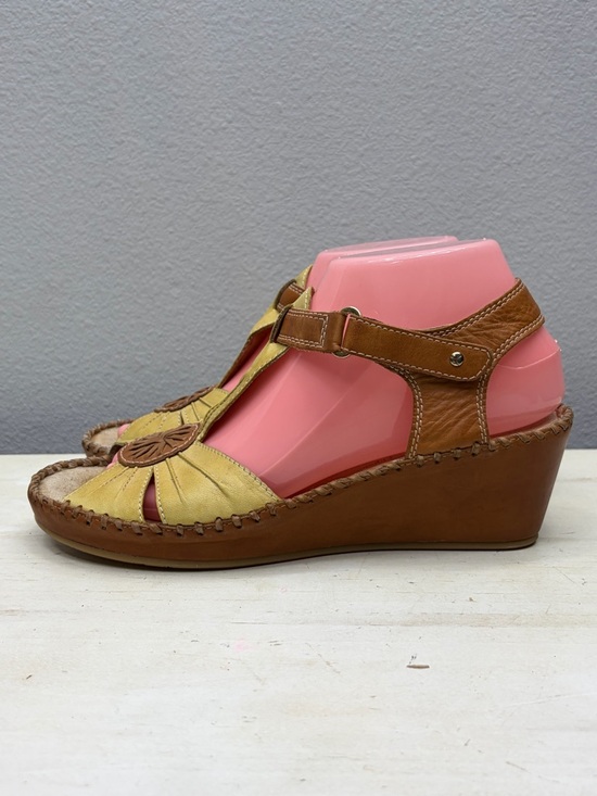PIKOLINOS Shoes - Pikolinos Leather Puerto Vallarta Wedge Sandals Size 39